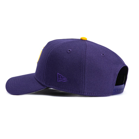 New Era 9Forty A-Frame Los Angeles Lakers 2002 All Star Game Patch LA Snapback Hat - Purple New Era