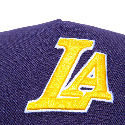 New Era 9Forty A-Frame Los Angeles Lakers 2002 All Star Game Patch LA Snapback Hat - Purple New Era