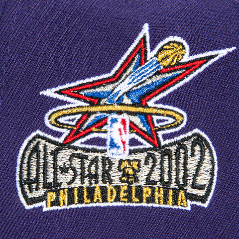 New Era 9Forty A-Frame Los Angeles Lakers 2002 All Star Game Patch LA Snapback Hat - Purple New Era