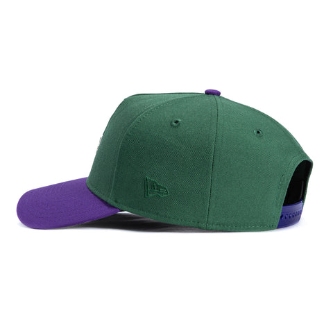 New Era 9Forty A-Frame Milwaukee Bucks Logo Patch 1993 Snapback Hat - Green, Purple New Era