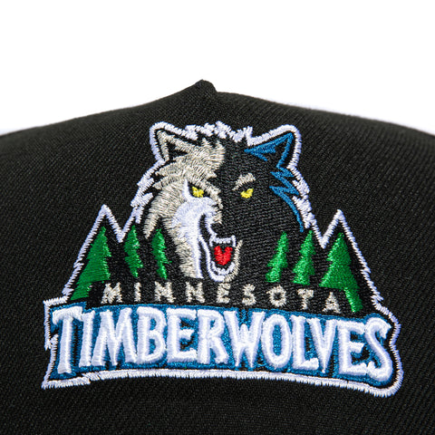 New Era 9Forty A-Frame Minnesota Timberwolves Logo Patch 1996 Snapback Hat - Black New Era
