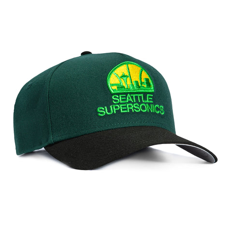 New Era 9Forty A-Frame Seattle Sonics 1975 Snapback Hat - Green, Black New Era