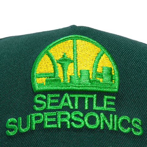 New Era 9Forty A-Frame Seattle Sonics 1975 Snapback Hat - Green, Black New Era