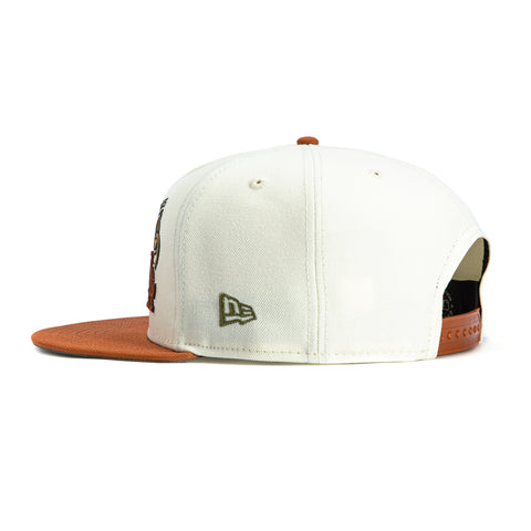 New Era 9Fifty A-Frame Los Angeles Dodgers 2025 World Series Champions Snapback Hat - Stone, Brown New Era