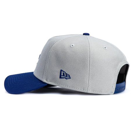 New Era 9Forty A-Frame Los Angeles Dodgers 2025 World Series Champions Flags Patch Snapback Hat - Grey, Royal New Era