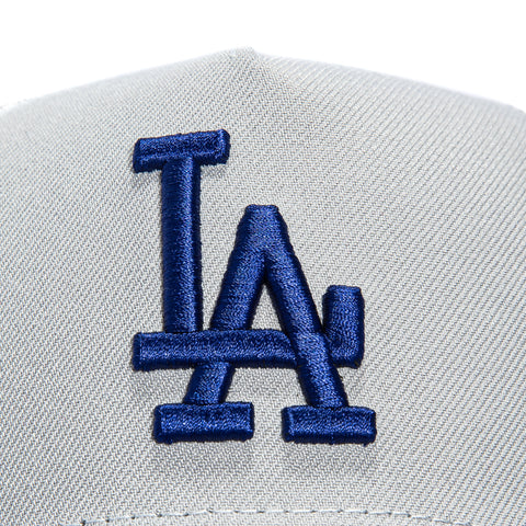 New Era 9Forty A-Frame Los Angeles Dodgers 2025 World Series Champions Flags Patch Snapback Hat - Grey, Royal New Era