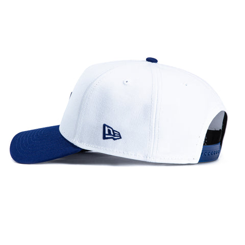 New Era 9Forty A-Frame Los Angeles Dodgers 2025 World Series Champions Trophy Patch Snapback Hat - White, Royal New Era