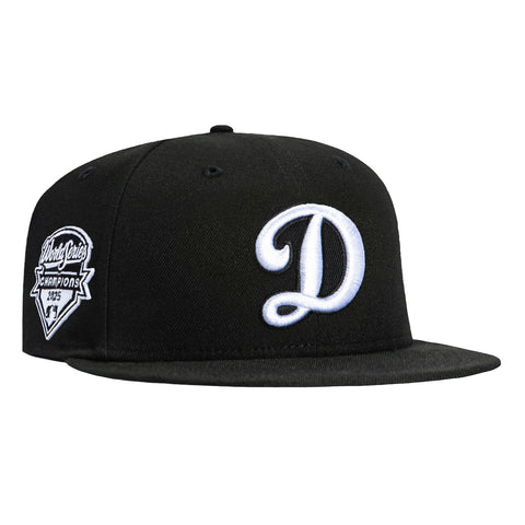 New Era 59Fifty Los Angeles Dodgers 2025 World Series Champions Patch D Hat - Black, White New Era