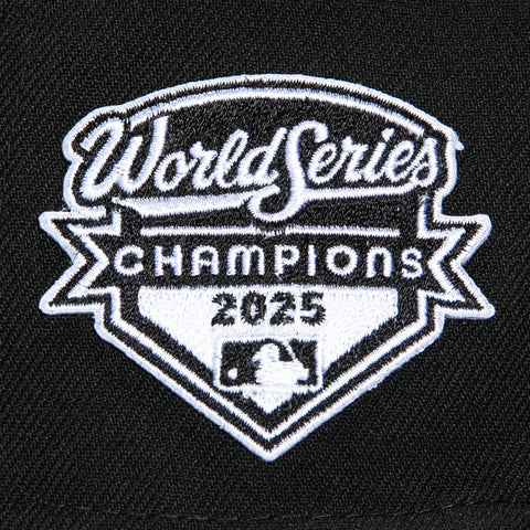 New Era 59Fifty Los Angeles Dodgers 2025 World Series Champions Patch D Hat - Black, White New Era