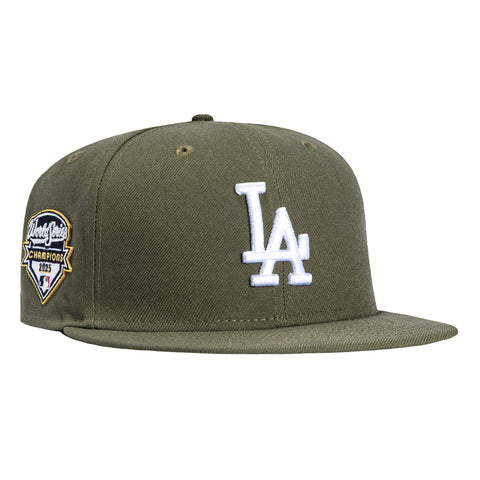 New Era 59Fifty Los Angeles Dodgers 2025 World Series Champions Patch Hat - Olive New Era