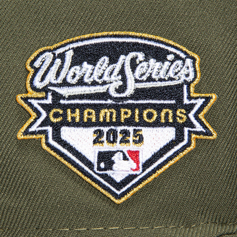 New Era 59Fifty Los Angeles Dodgers 2025 World Series Champions Patch Hat - Olive New Era