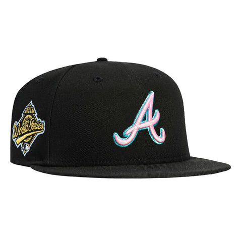 New Era 59Fifty Sweethearts Atlanta Braves 1995 World Series Patch Hat - Black New Era