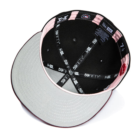 New Era 59Fifty Sweethearts Los Angeles Angels 40th Anniversary Patch 1997 Hat - Black, Maroon New Era