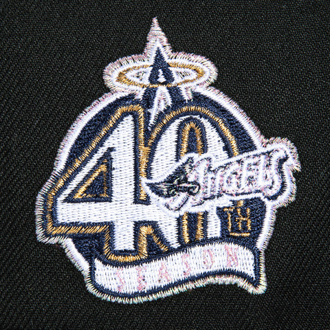 New Era 59Fifty Sweethearts Los Angeles Angels 40th Anniversary Patch 1997 Hat - Black, Maroon New Era