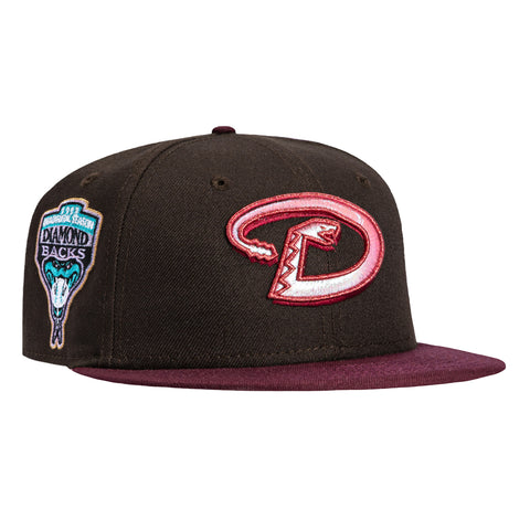 New Era 59Fifty Sweethearts Arizona Diamondbacks Inaugural Patch D Hat - Brown, Maroon New Era