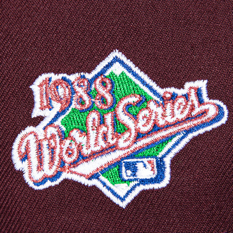 New Era 59Fifty Sweethearts Oakland Athletics 1988 World Series Patch Upside Down Hat - Maroon New Era