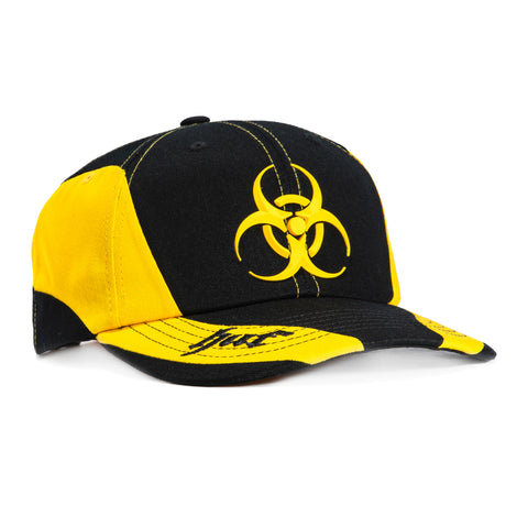 Huf Sector Biohazard Snapback Hat - Black & Yellow Huf