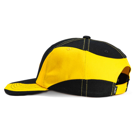 Huf Sector Biohazard Snapback Hat - Black & Yellow Huf