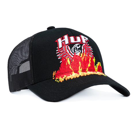 Huf Phoenix Trucker Snapback Hat - Black Huf