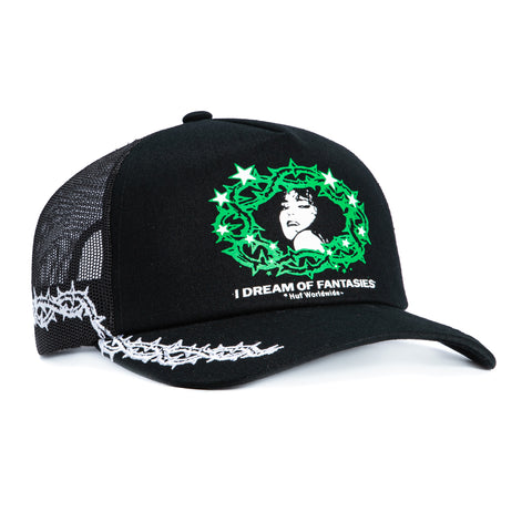 Huf Fantasies Trucker Snapback Hat - Black Huf