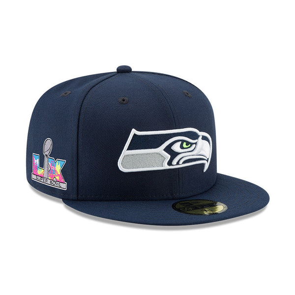New Era 59Fifty Seattle Seahawks 2026 Super Bowl Patch Hat - Navy