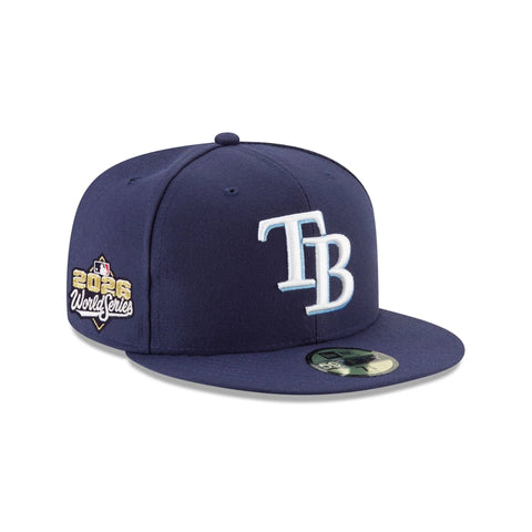 New Era 59Fifty Tampa Bay Rays 2026 World Series Patch Game Hat - Navy