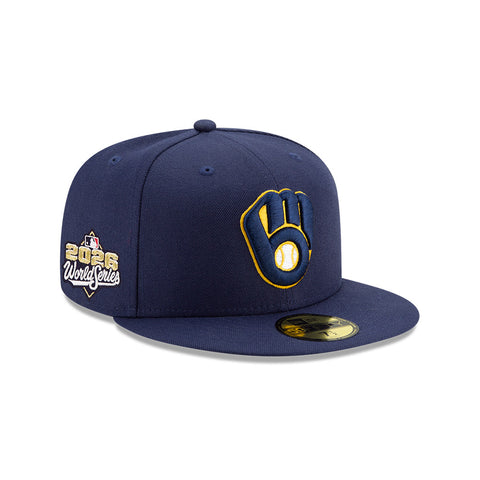 New Era 59Fifty Milwaukee Brewers 2026 World Series Patch Home Hat - Navy