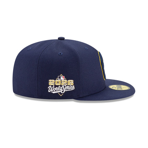 New Era 59Fifty Milwaukee Brewers 2026 World Series Patch Home Hat - Navy New Era