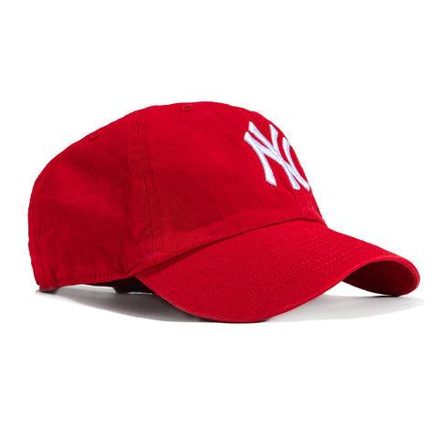 47 Brand New York Yankees Cleanup Adjustable Hat Red, White