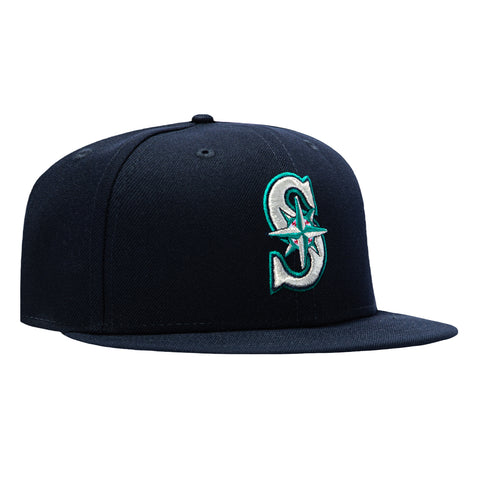New Era 9Fifty MLB Basic Seattle Mariners Snapback Game Hat - Navy New Era