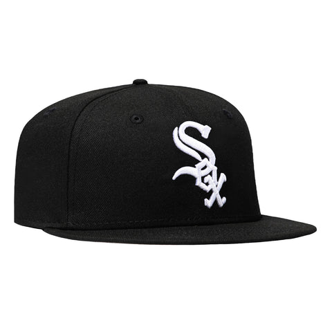 New Era 9Fifty MLB Basic Chicago White Sox Snapback Hat - Black, White New Era