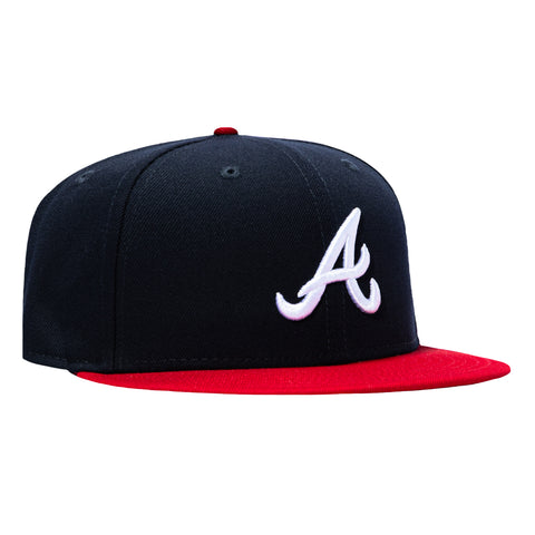 New Era 9Fifty MLB Basic Atlanta Braves Game Snapback Hat - Navy, Red New Era