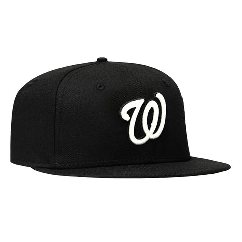 New Era 9Fifty MLB Basic Washington Nationals Snapback Hat - Black, White New Era