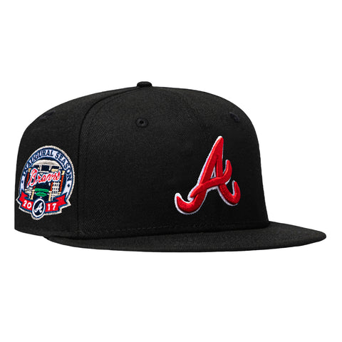 New Era 59Fifty Black Dome Atlanta Braves Inaugural Patch Hat - Black New Era