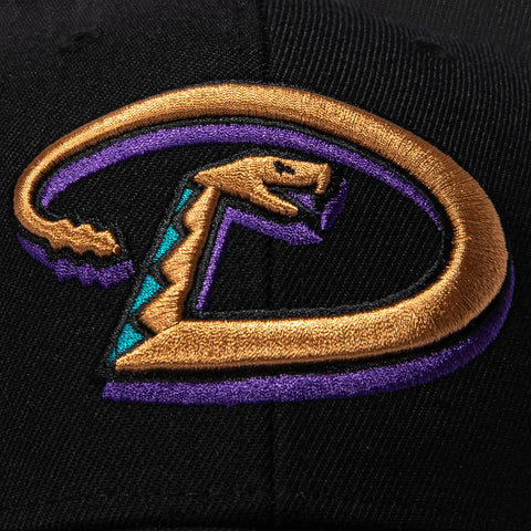 47 Brand Sureshot Arizona Diamondbacks 2001 World Series Patch MVP D Snapback Hat - Black 47 Brand