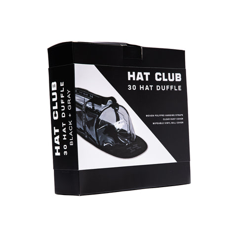 Hat Club 30 Cap Duffle Bag Storage - Black, Grey Nexlyne