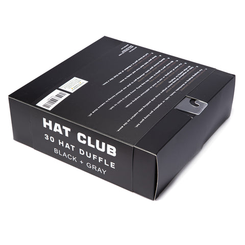Hat Club 30 Cap Duffle Bag Storage - Black, Grey Nexlyne