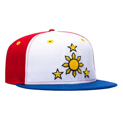 New Era 59Fifty Filipino Flag Patch Pinwheel Hat -  White, Red, Royal