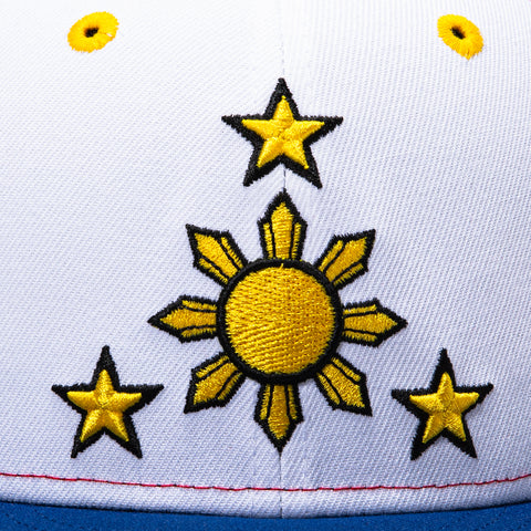 Exclusive New Era 59Fifty Filipino Flag Pinwheel Hat -  White, Red, Royal New Era