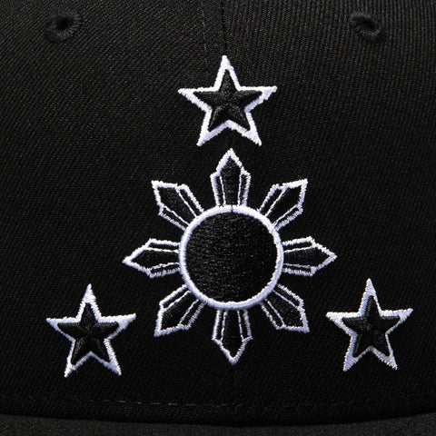 Exclusive New Era 59Fifty Filipino Flag Hat -  Black New Era