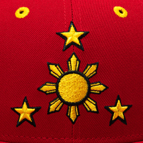 Exclusive New Era 59Fifty Filipino Flag Hat -  Red New Era
