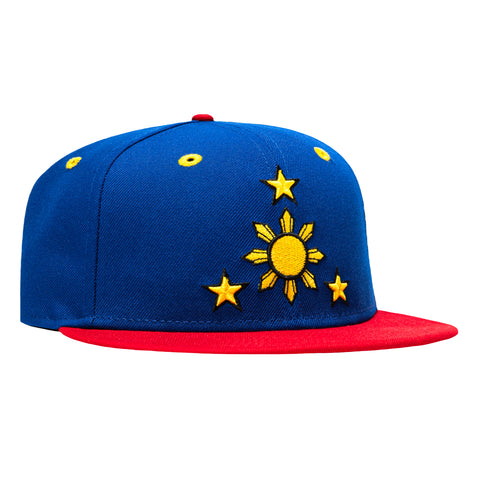 New Era 59Fifty Filipino Flag Patch Hat -  Royal, Red