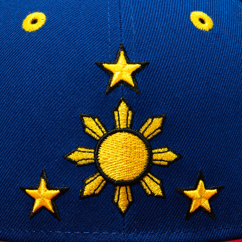 Exclusive New Era 59Fifty Filipino Flag Hat -  Royal, Red New Era