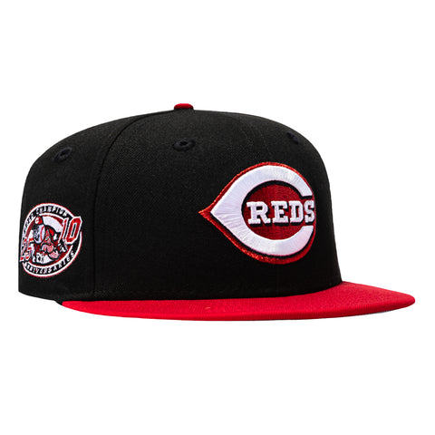 New Era 59Fifty Cincinnati Reds 25/10th Anniversary Patch Hat - Black, Red New Era