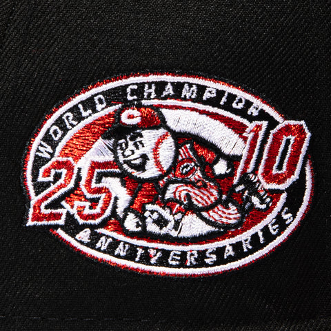 New Era 59Fifty Cincinnati Reds 25/10th Anniversary Patch Hat - Black, Red New Era
