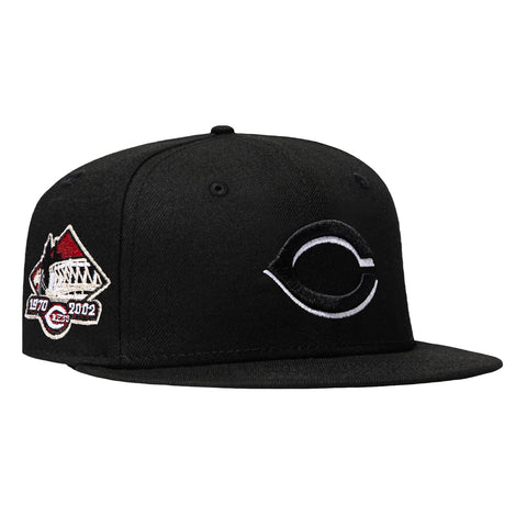 New Era 59Fifty Cincinnati Reds Inaugural Patch Hat - Black, White New Era