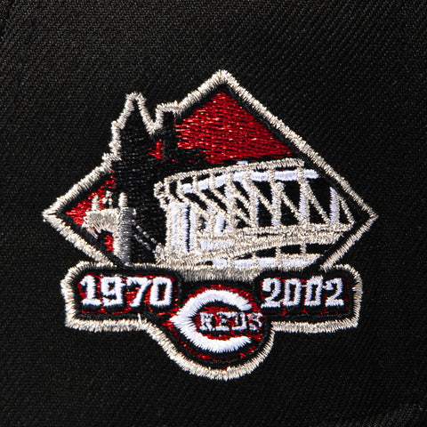 New Era 59Fifty Cincinnati Reds Inaugural Patch Hat - Black, White New Era