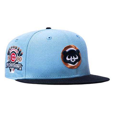 New Era 59Fifty Chicago Cubs 1990 All Star Game Patch Hat - Light Blue, Navy New Era
