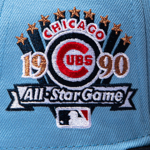 New Era 59Fifty Chicago Cubs 1990 All Star Game Patch Hat - Light Blue, Navy New Era