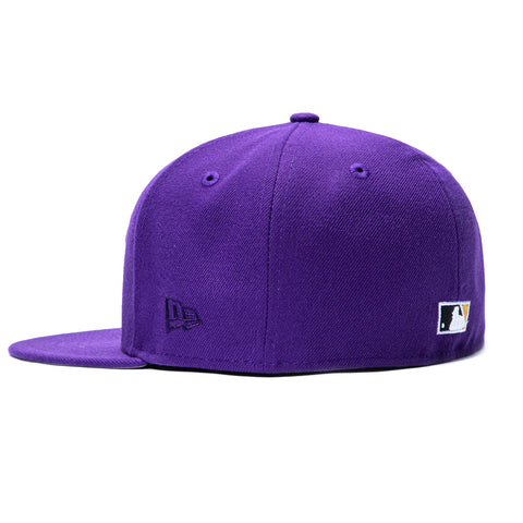 New Era 59Fifty Los Angeles Dodgers 50th Anniversary Stadium Patch Script Hat - Purple, Metallic Gold New Era